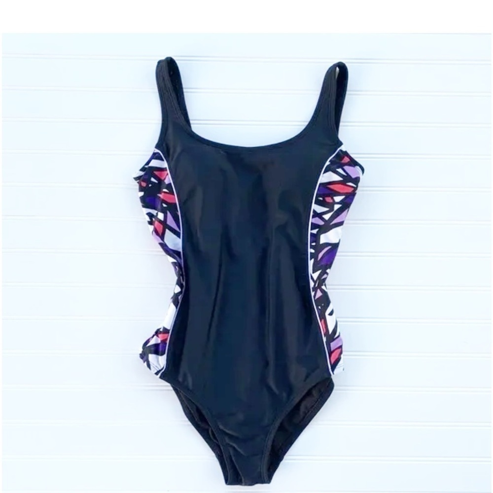 Catalina Black Swimsuit‎ with Vibrant Accents